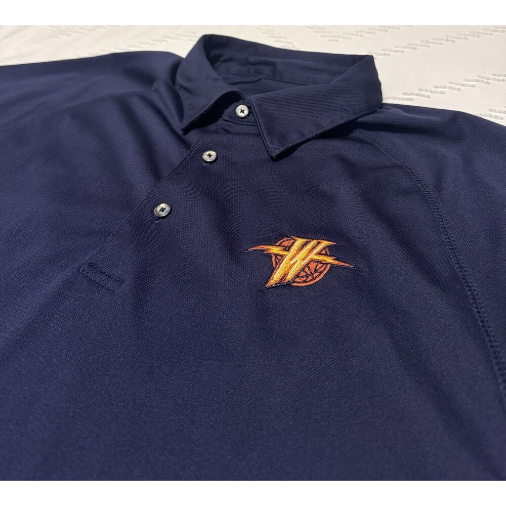Adidas Golden State Warriors Men’s Large Polo Shirt S/S NBA Vintage Logo Y2K